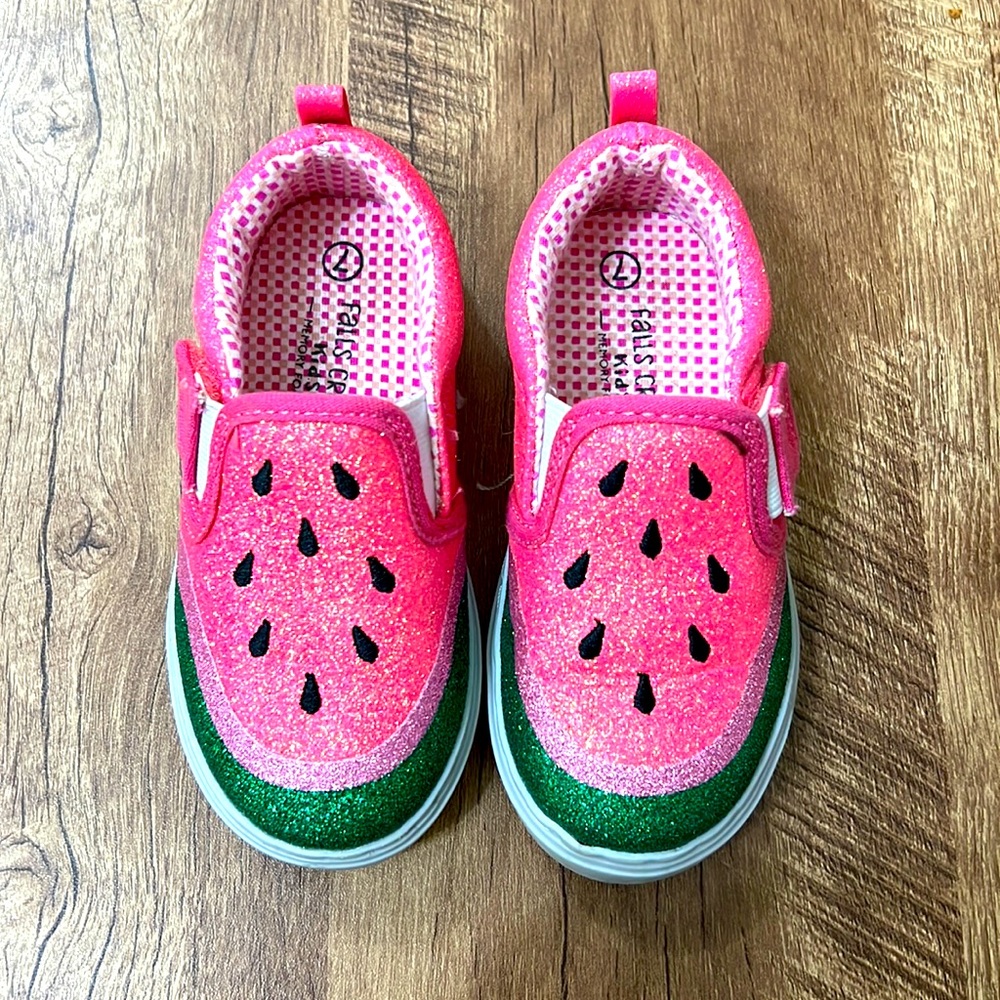 Toddler Falls Creek Girl 🍉 Watermelon 🍉 Memory Foam Shoes ! Size 7